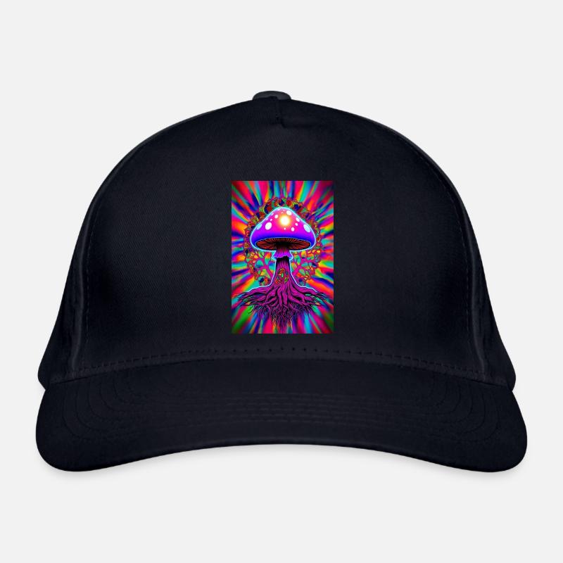 Psychedelischer Pilz Bio-Baseballkappe