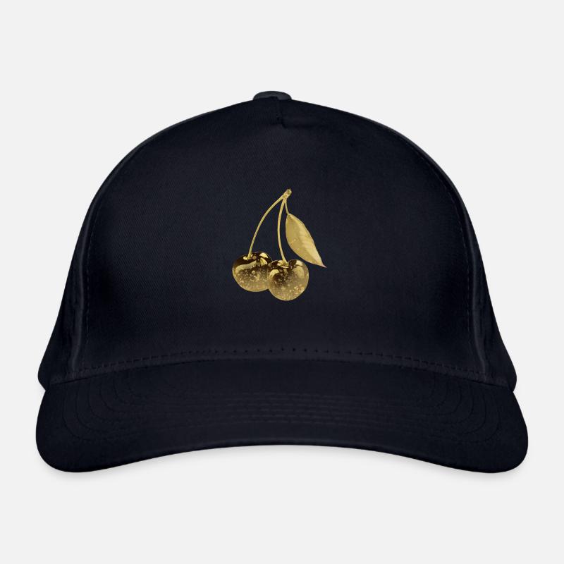 kirsche,cherrie,graffiti,gold,malerei,pop-art Bio-Baseballkappe
