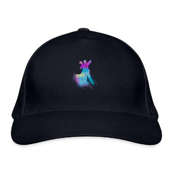 dance,blue,graffiti,couple dance,standard dance,couple - Organic Baseball Cap - navy - Front