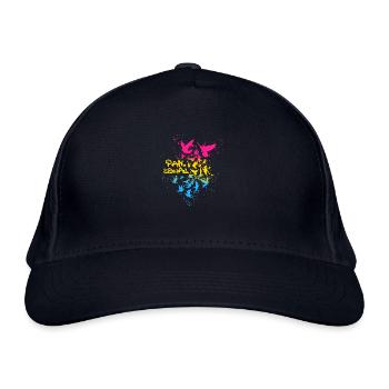 pansexuall,doves,birds,LGBT,colorful,graffiti - Bio-Baseballkappe - Navy - Vorne