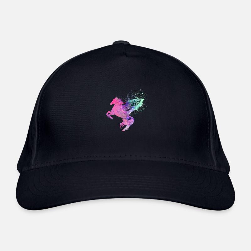 cheval volant, cheval avec des ailes, cheval, graffiti - Casquette classique bio - marine