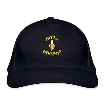 Alles Banane- fragt die Banane - Bio-Baseballkappe - Navy - Vorne