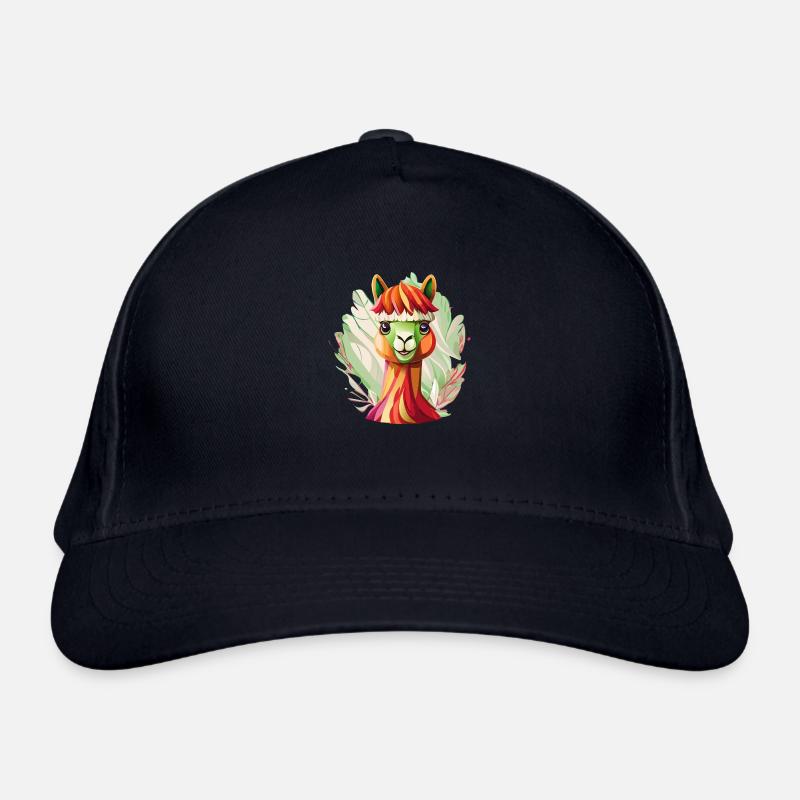 Splash Art Llama Organic Baseball Cap