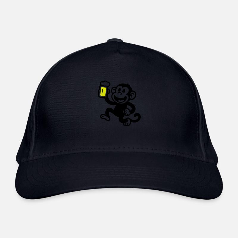 Affe Bier Witzig Bio-Baseballkappe