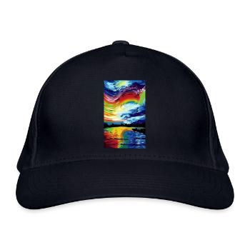 Regenbogen Horizont - Bio-Baseballkappe - Navy - Vorne