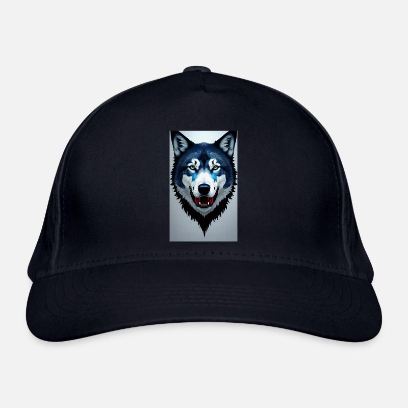 blauer Wolf Bio-Baseballkappe