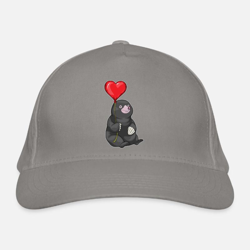 Maulwurf Herz Luftballon Bio-Baseballkappe