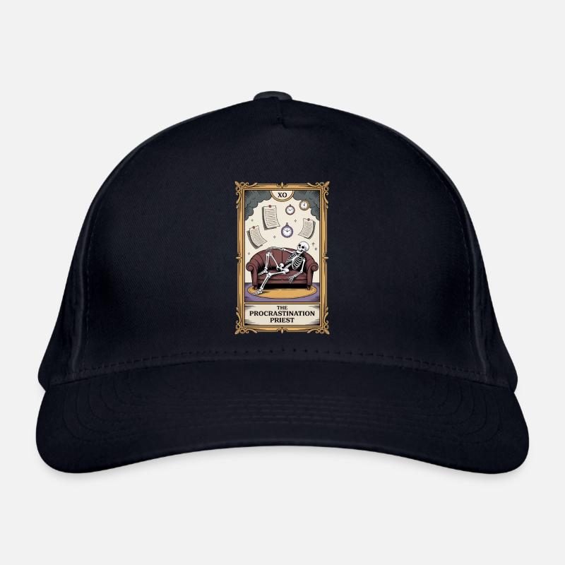 The Procrastination Priest Procrastinator Skeleton Organic Baseball Cap