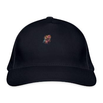 panther,cheetah,leopard,red,colorful,graffiti,red - Organic Baseball Cap - navy - Front