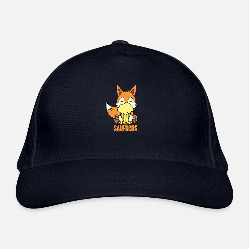 Fuchs Saufuchs Biertrinker Saufen Bier Bio-Baseballkappe