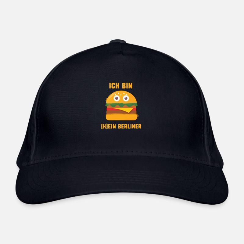 hamburgerich bin kein berliner, hamburger,hamburg, - Bio-Baseballkappe - Navy