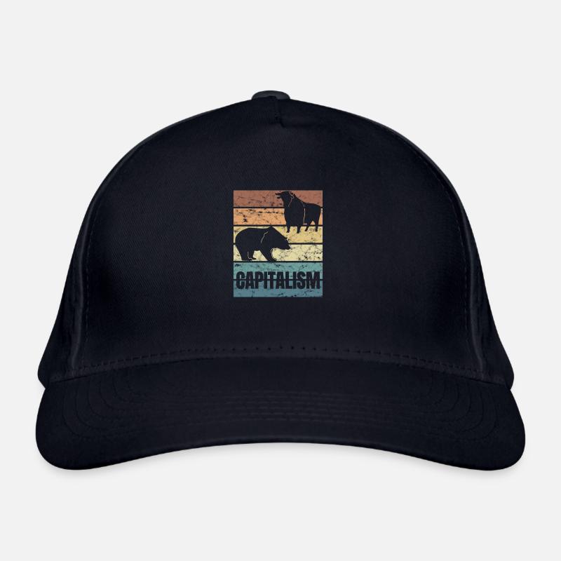 Capitalisme Bourse Marché boursier Actions baissières Casquette classique bio