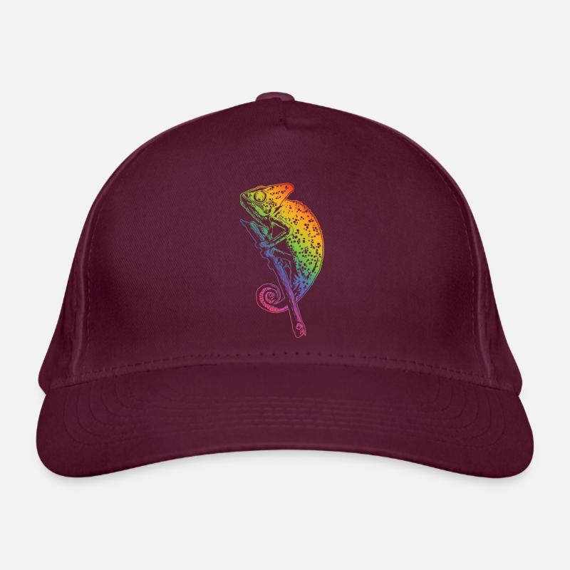 Chameleon Lizard Graphic Reptile Chameleon Lover Organic Baseball Cap