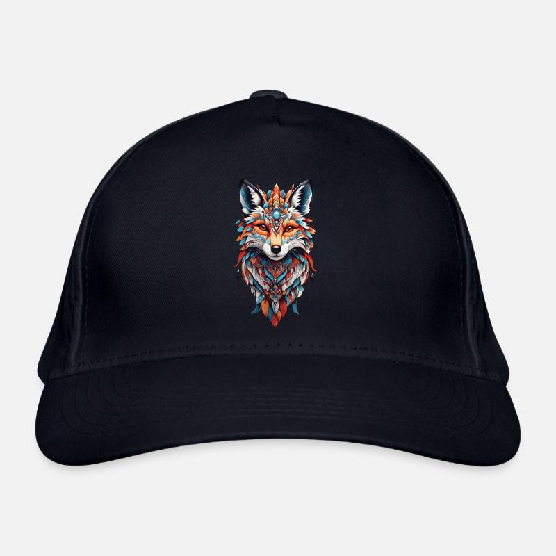 Spirituel indien Fox Feather Design Boho Style Casquette classique bio