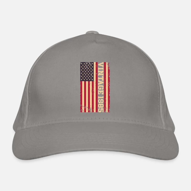 Millésime 1985 Drapeau américain Casquette classique bio