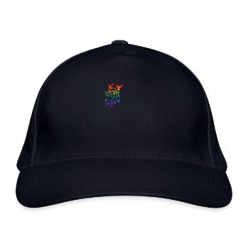 love wins , tauben, taube, graffit, regenbogen - Bio-Baseballkappe - Navy - Vorne