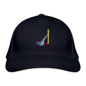 asperges, arc-en-ciel, asperges caca, colorées - Casquette classique bio - marine - Devant