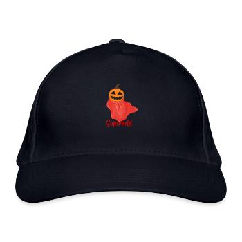 Superhero, Helloween,Pumpkin,Cape,Hero - Organic Baseball Cap - navy - Front