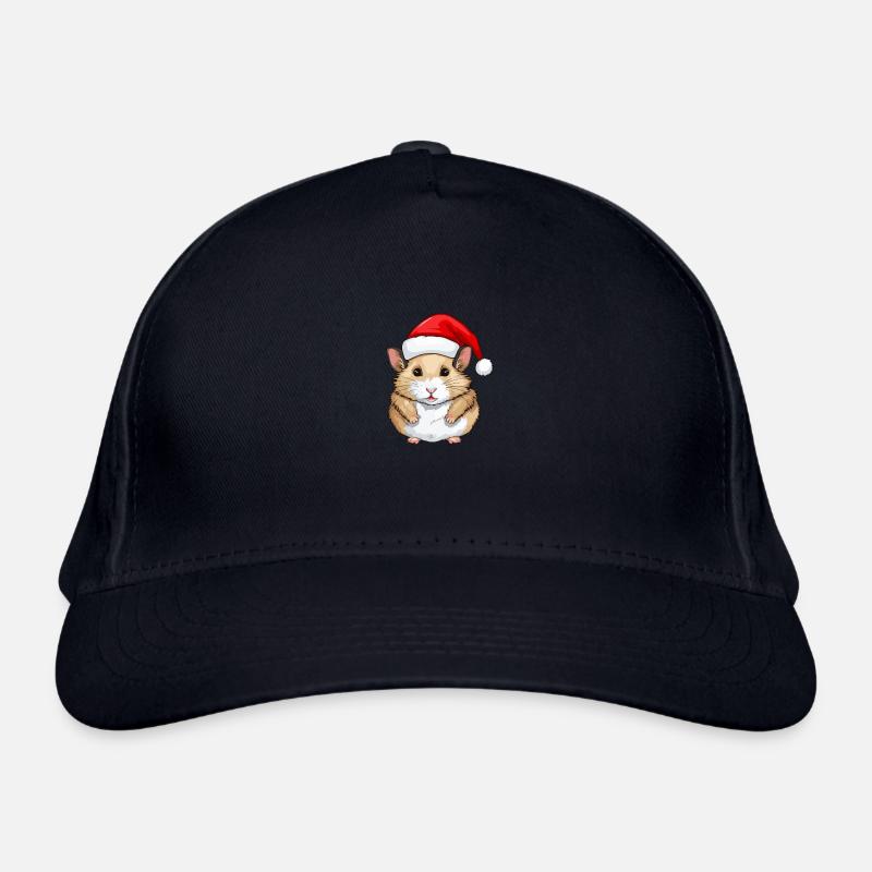 Hamster Weihnachten Tier Kopf Bio-Baseballkappe