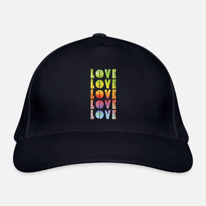 Love mit Farbverlauf Bio-Baseballkappe