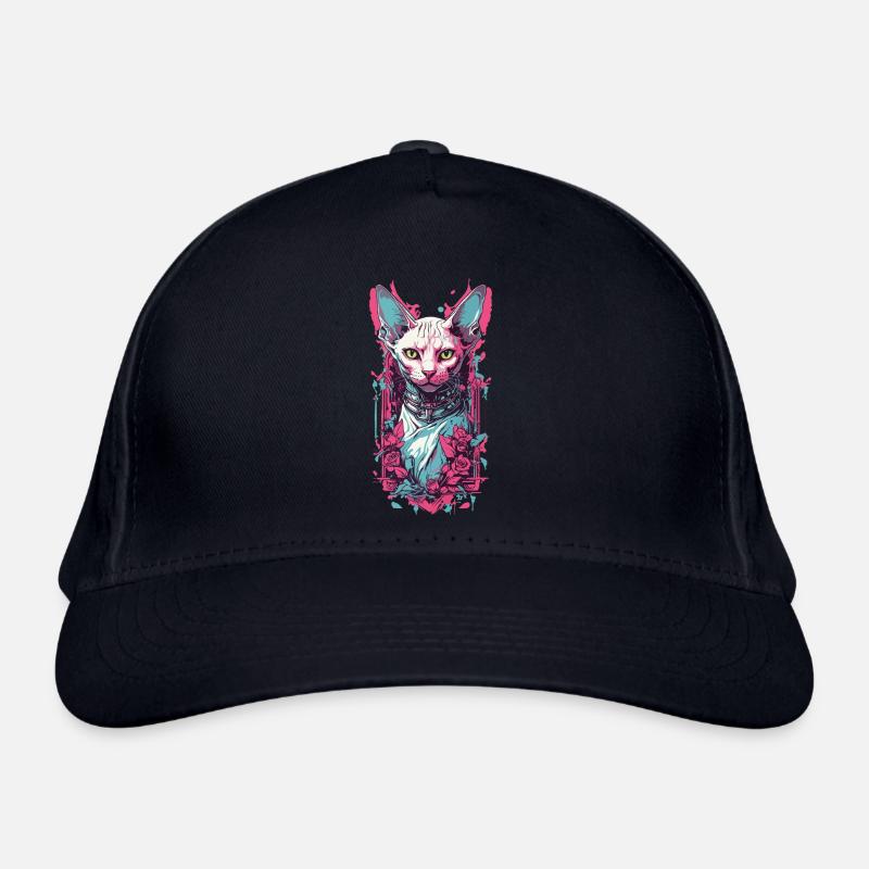 Gloomy Gothic Sphynx Cat Pastel Goth Design Organic Baseball Cap