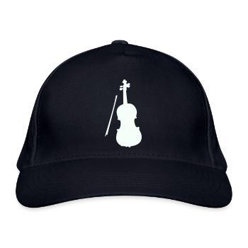 geige violine - Bio-Baseballkappe - Navy - Vorne
