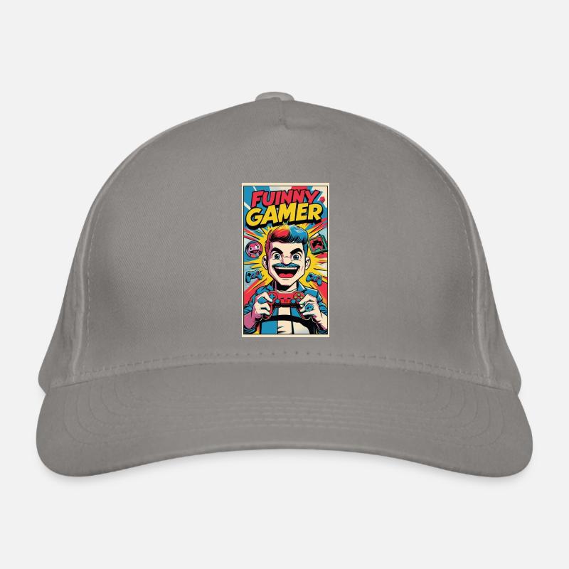 conception de dessin animé de joueur drôle Casquette classique bio