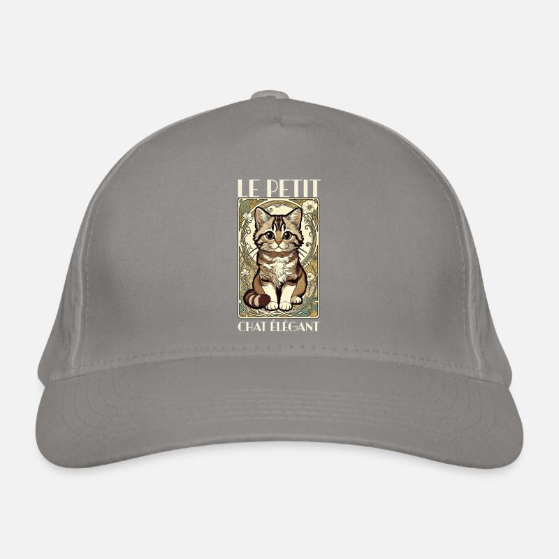 Le Petit Chat Élégant – Jugendstil Katze Bio-Baseballkappe