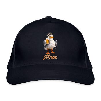 Möwe Moin - Bio-Baseballkappe - Navy - Vorne