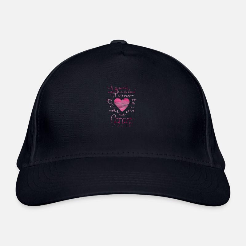 rose, cœur, graffiti, rose, écriture, dessin Casquette classique bio