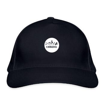 amberg,skyline,white,circle,scissor cut - Organic Baseball Cap - navy - Front