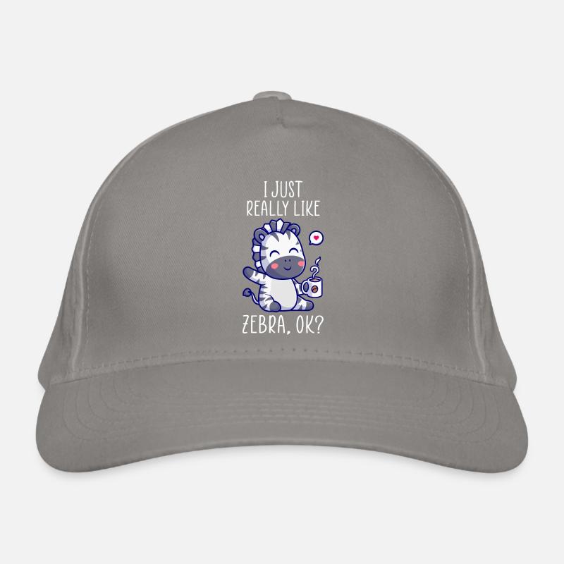 J’aime vraiment Zebra ok? Conception Zebra Casquette classique bio