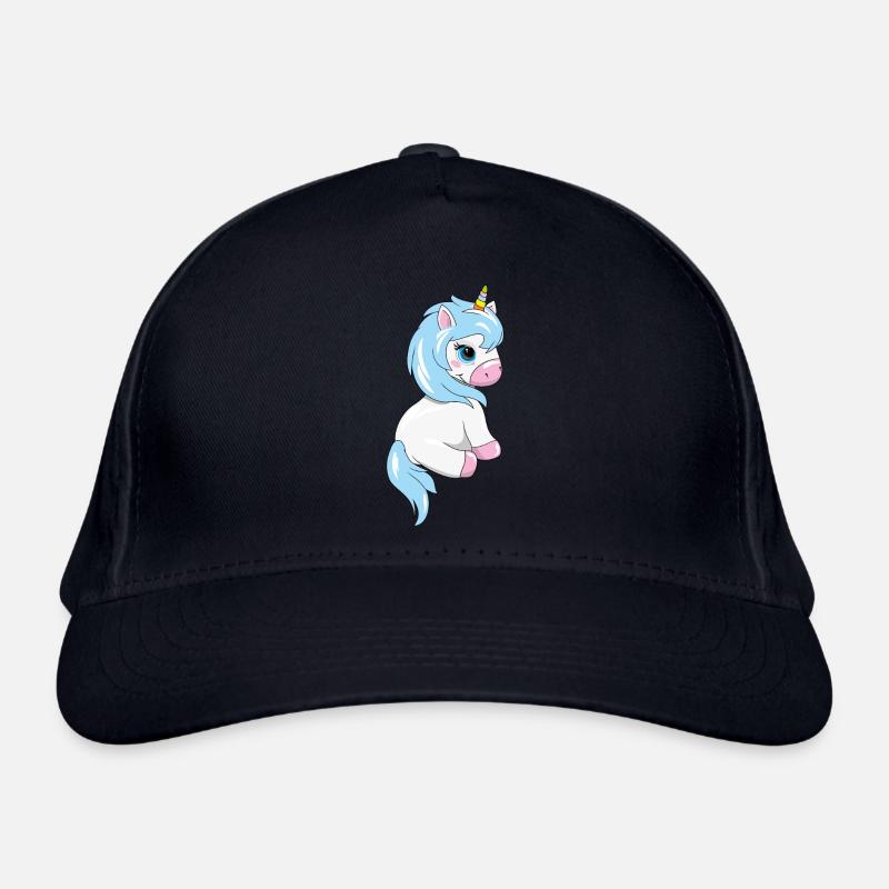 Timide mignon bébé licorne Casquette classique bio