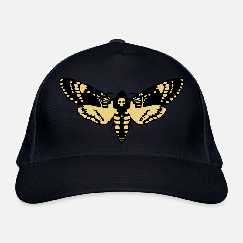 Sphinx Schädel butterfly skull Bio-Baseballkappe