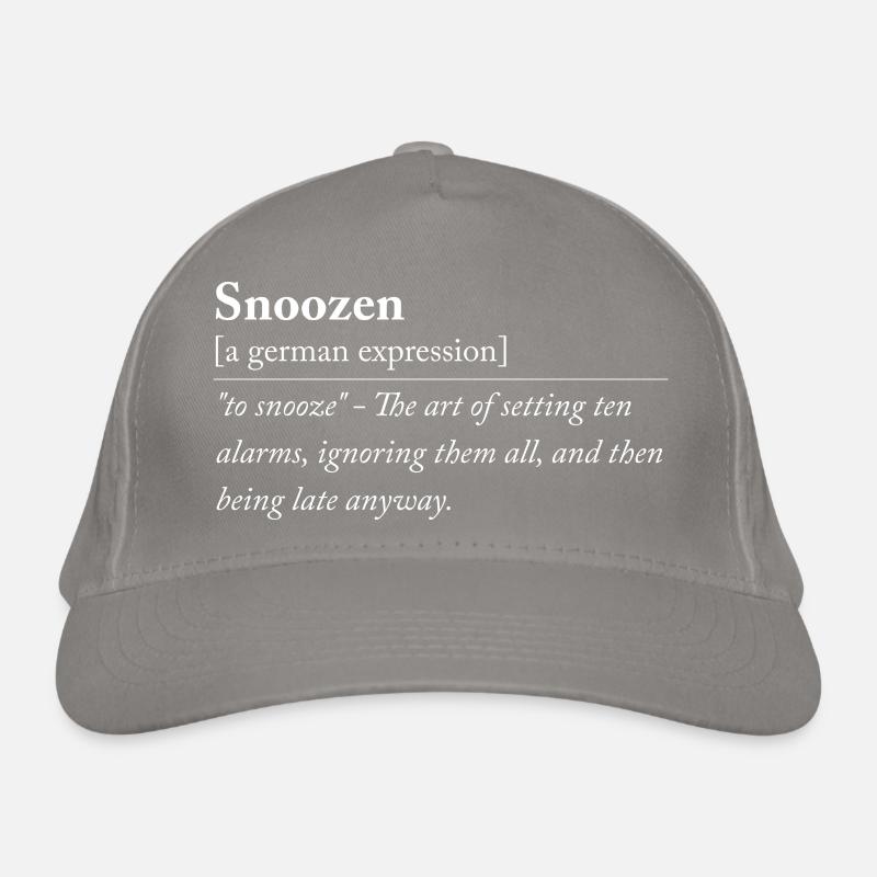 Snoozen - Drôle d’expression allemande Casquette classique bio