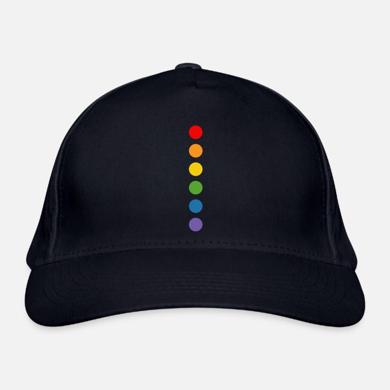 Regenbogen rounds Bio-Baseballkappe