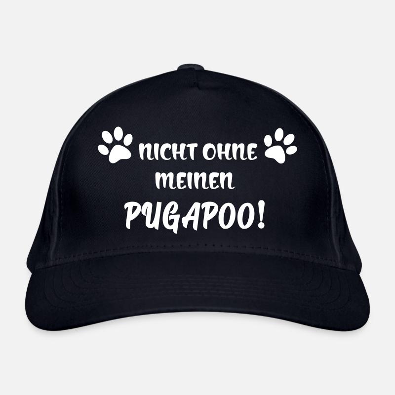 Nicht ohne meinen Pugapoo - Pudel Mops Mix - Bio-Baseballkappe - Navy