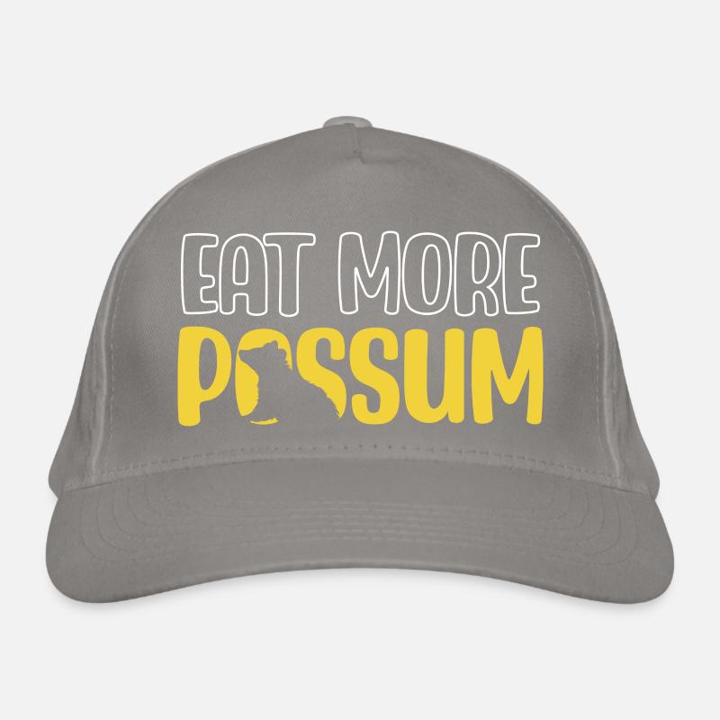 Essen Sie mehr Opossum Bio-Baseballkappe