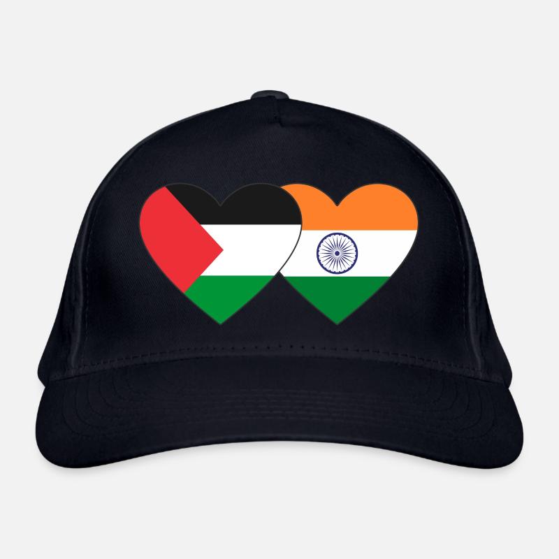 Drapeau de la Palestine et de l’Inde Casquette classique bio
