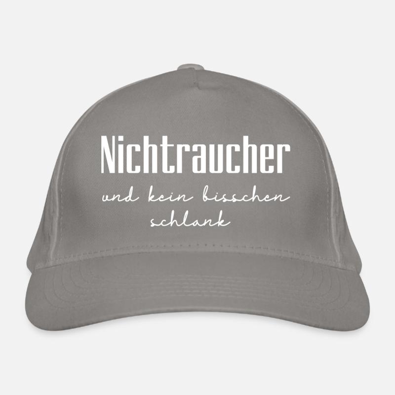 Nichtraucher und kein bisschen schlank Bio-Baseballkappe