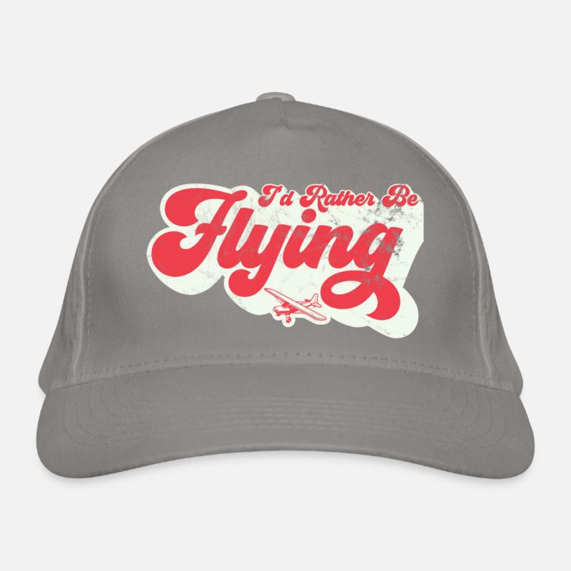 I'd Rather By Flying Pilot Aviation Organic Baseball Cap