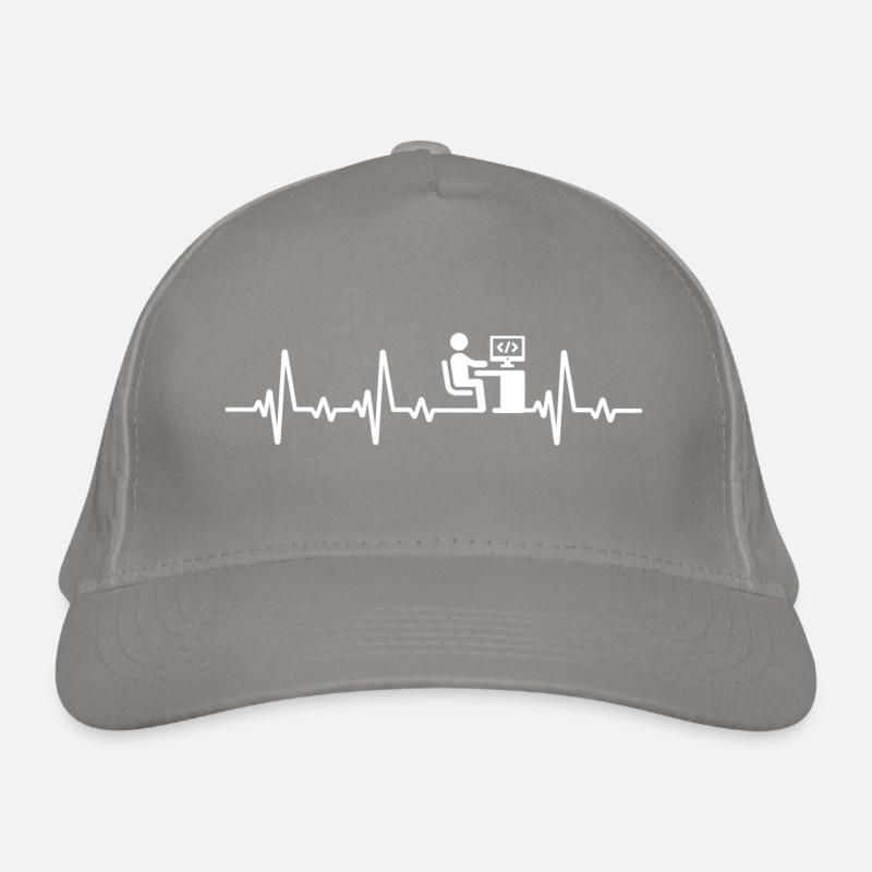 Programmer Heartbeat Computer Scientist code Organic Baseball Cap
