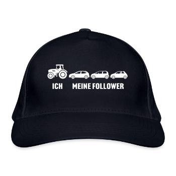 traktor ich meine follower trecker landwirt - Bio-Baseballkappe - Navy - Vorne