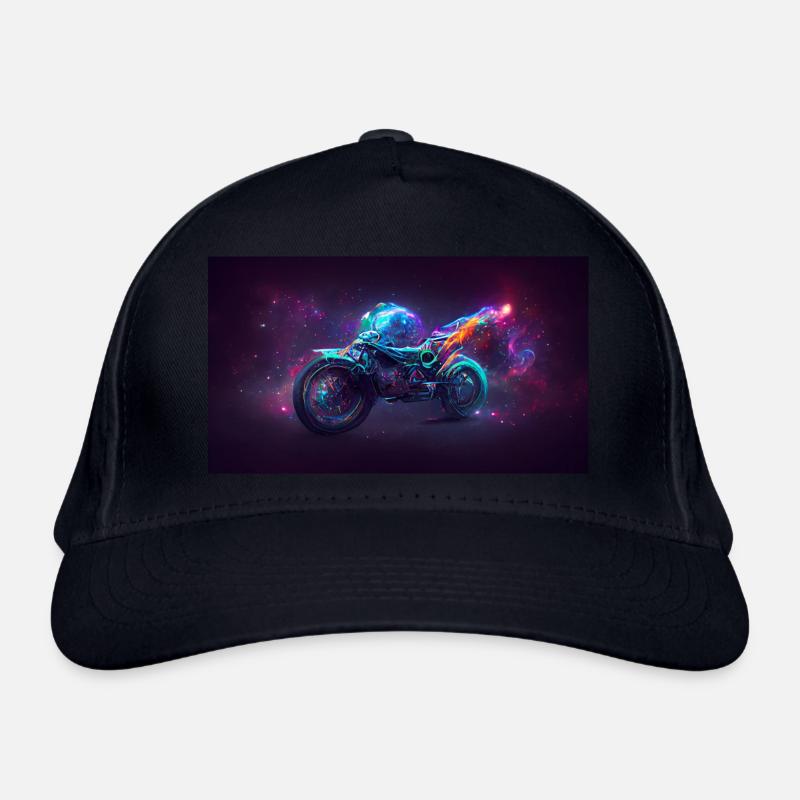 Space Motorcycle Organic Baseball Cap