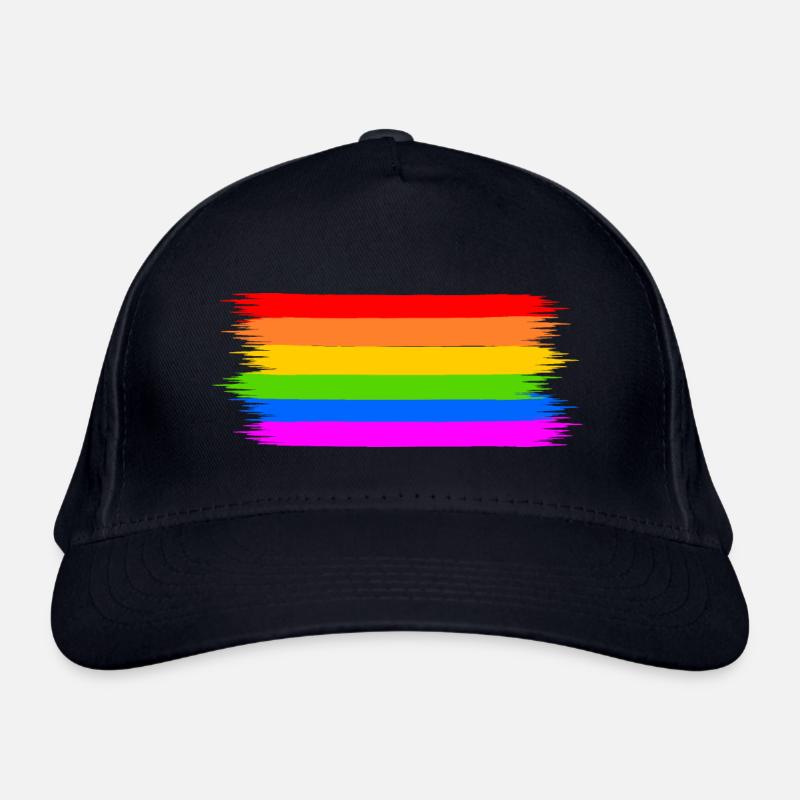 Regenbogen Regenbogenfahne Bio-Baseballkappe