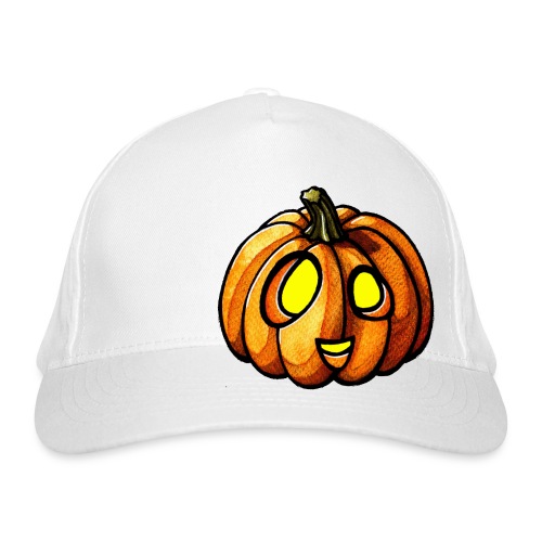 Pumpkin Halloween watercolor scribblesirii - Øko-baseballcap