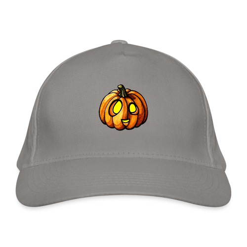 Pumpkin Halloween watercolor scribblesirii - Ekologiczna czapka bejsbolówka