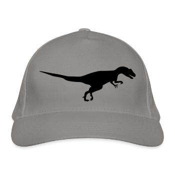 dinosaur - Organic Baseball Cap - light grey - Front