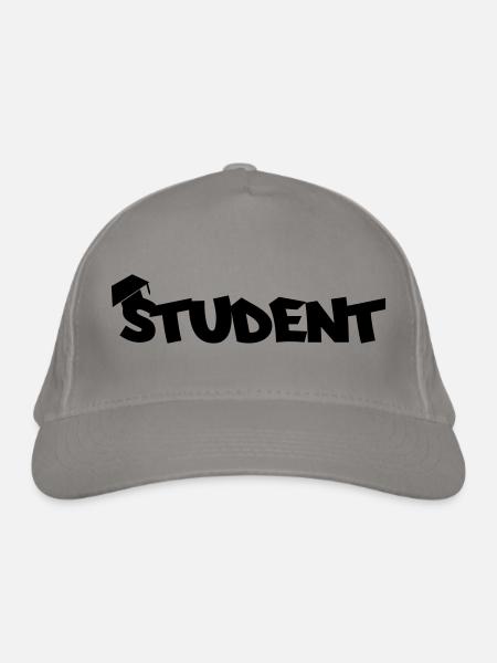 student - Organic Baseball Cap - light grey - Front