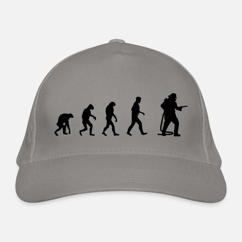 Service d’incendie volontaire De l’évolution des pompiers - Casquette classique bio - gris clair